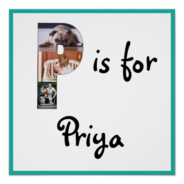 P is for Name Poster (Front)