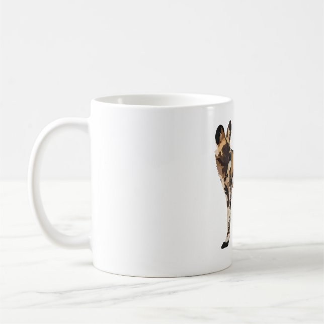 P is for Painted Dog Coffee Mug (Left)