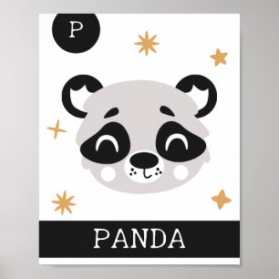 P is for Panda, Nursery, Bedroom, Kids' Wall Art
