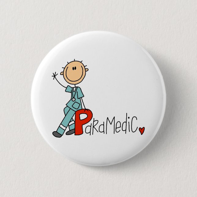 P is for Paramedic 2 Inch Round Button (Front)