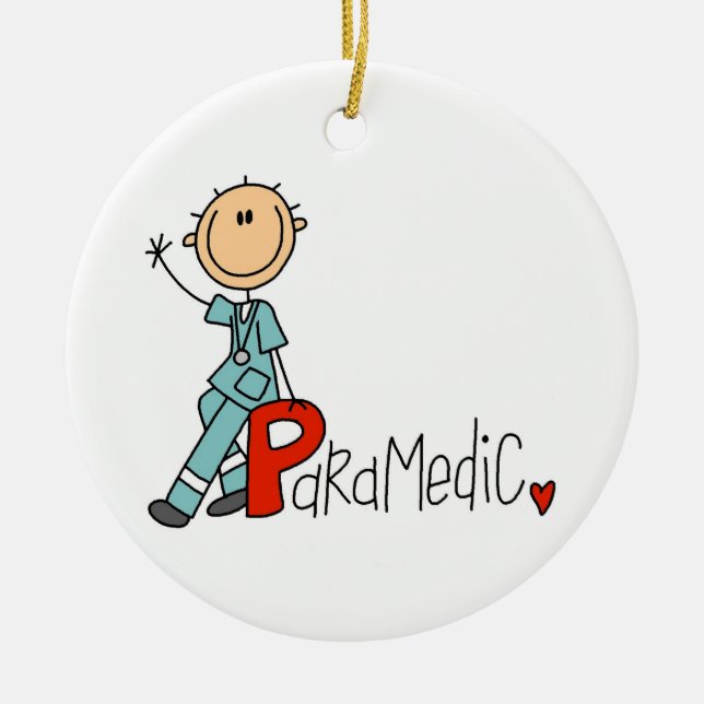 P is for Paramedic Ceramic Ornament (Front)