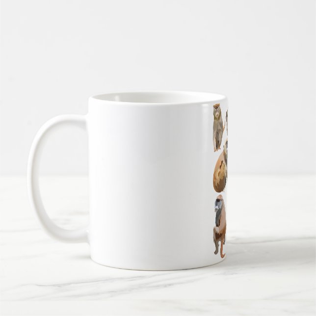 P is for Patas Monkey Coffee Mug (Left)