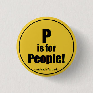 P is for People! 1 Inch Round Button
