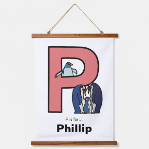 P is for… personalised  hanging tapestry