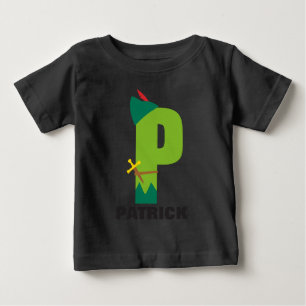 P is for Peter Pan Add Your Name Baby T-Shirt