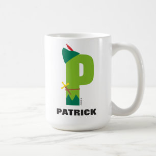 P is for Peter Pan   Add Your Name Coffee Mug