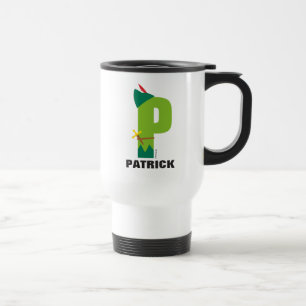 P is for Peter Pan Add Your Name Travel Mug