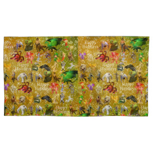 P is for Phoenix Christmas Pillow Case(Gold) Pillowcase