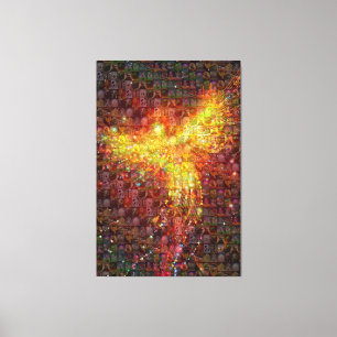P is for Phoenix Mosaic Canvas Print