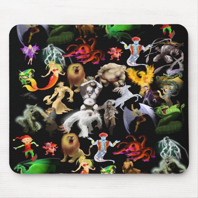 P is for Phoenix Mouse Pad(Black) Pad (Front)