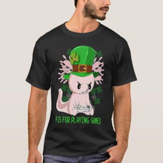 P Is For Playing Video Games Boys St Patricks Day T-Shirt