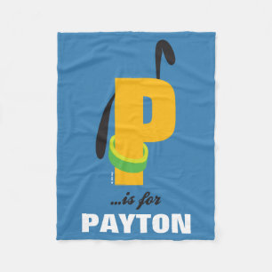 P is for Pluto   Add Your Name Fleece Blanket