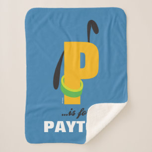 P is for Pluto   Add Your Name Sherpa Blanket