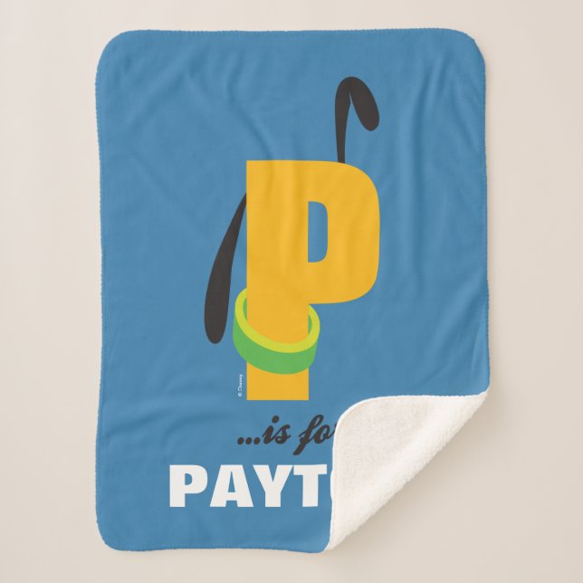 P is for Pluto | Add Your Name Sherpa Blanket (Front)