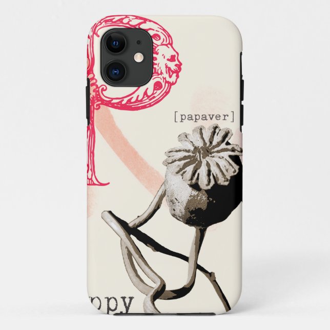 P is for poppy Case-Mate iPhone case (Back)