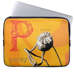 P is for Poppy Laptop Sleeve