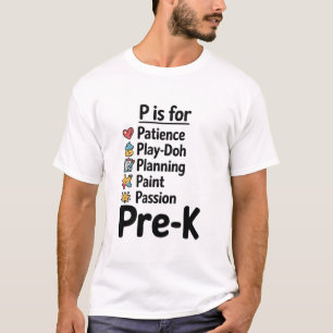 P Is For Pre-K Teacher Life Back To School Women T-Shirt