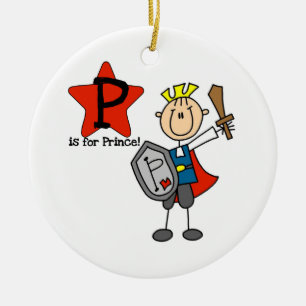 P is for Prince Ceramic Ornament