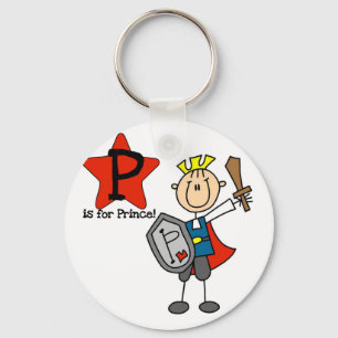 P is for Prince Tshirts and Gifts Keychain
