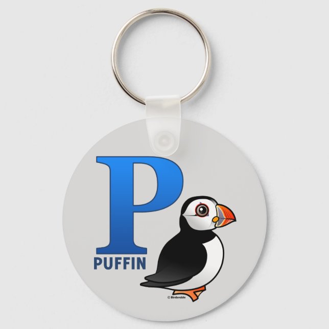 P is for Puffin Keychain (Front)