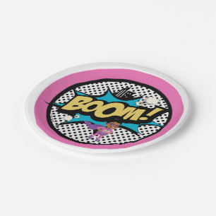 P.J. Tuttles Supergirl, Paper Plates 7" - AfroPuff