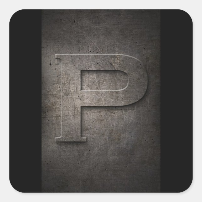P Metal Monogram Stickers (Front)