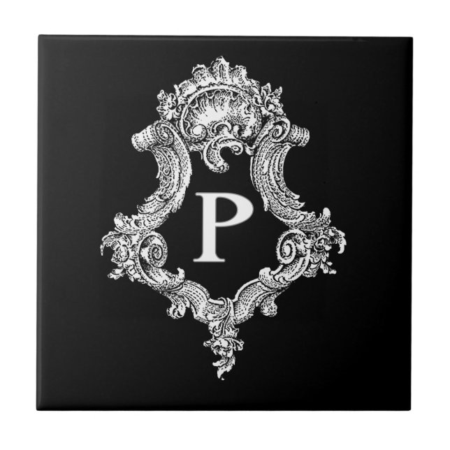 P Monogram Initial Tile (Front)