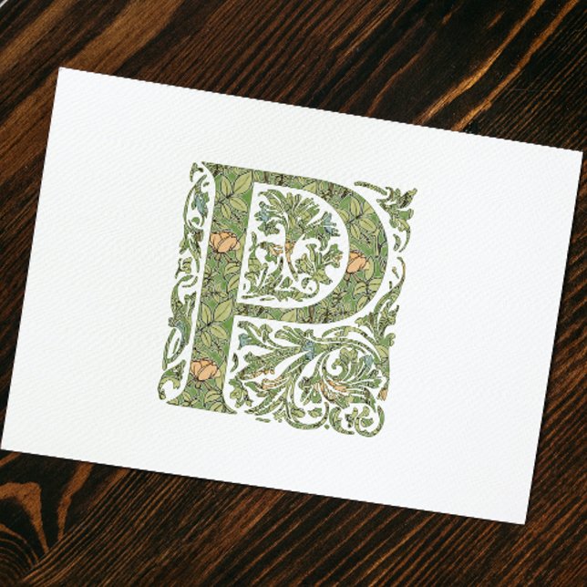 P Monogramme floral orné (Créateur téléchargé)