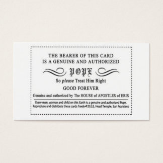P.O.E.E. Pope Card