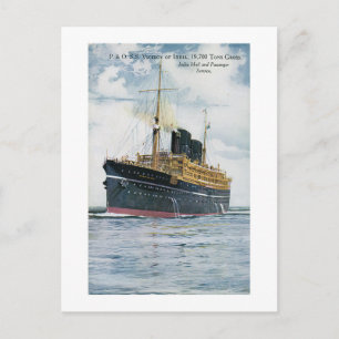 P&O S.S. Viceroy of India - Vintage Travel Poster Postcard