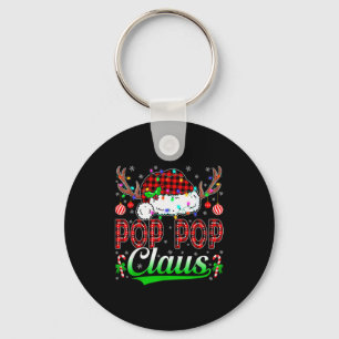 P P Claus Christmas Lights Matching Family Xmas Pa Keychain