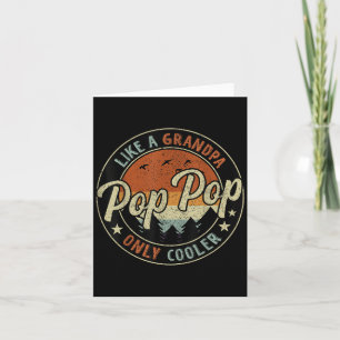 P P Like A Grandpa Only Cooler Vintage Retro Fathe Card