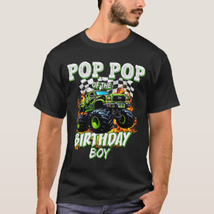 P P Of The Birthday Boy Monster Truck Birthday Kid T-Shirt