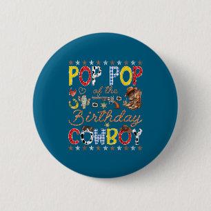 P P Of The Birthday Cowboy Western Rodeo P P 2 Inch Round Button