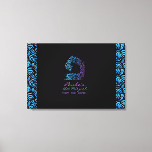 P Pay Hebrew Letter Bat Mitzvah Sign-In Board Canvas Print