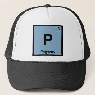 P - Pegasus Greek Chemistry Periodic Table Symbol Trucker Hat