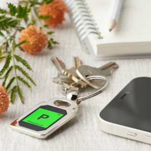 P - Phosphorus Chemistry Periodic Table Symbol Keychain