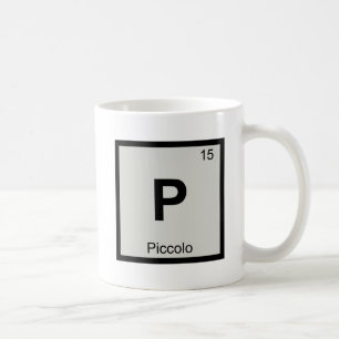 P - Piccolo Music Chemistry Periodic Table Symbol Coffee Mug