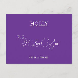 P.S. I Love You personalized Postcard