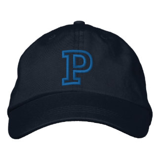 "P" Small Athletic Letter Embroidered Hat