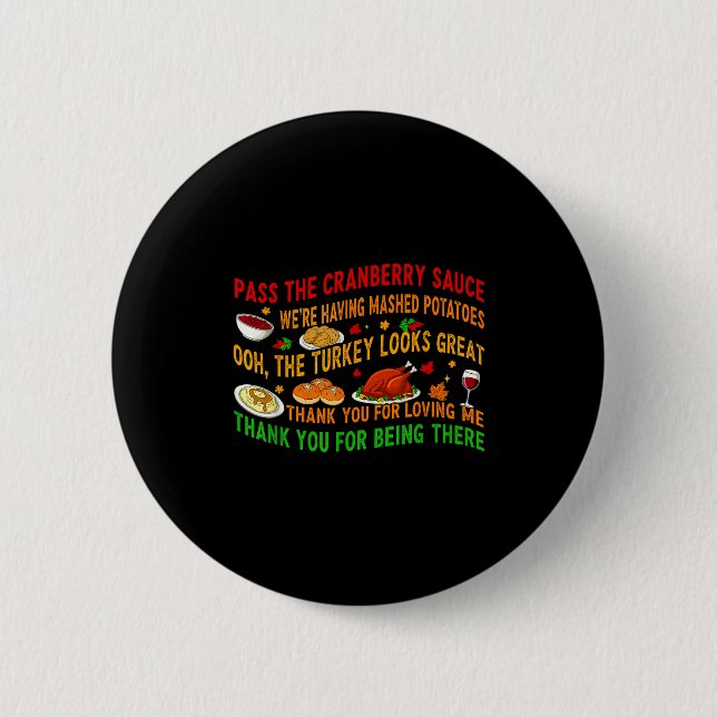 P The Cranberry Sauce Mashed Tatoes  2 Inch Round Button (Front)