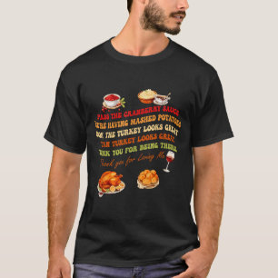 P The Cranberry Sauce Mashed Tatoes Funny Thanksgi T-Shirt