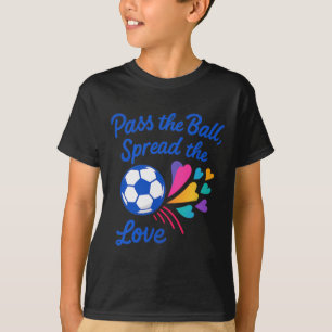 P The Ll Spread The Love Rainbow Soccer Design  T-Shirt