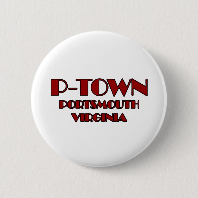 P-Town Portsmouth Virginia Logo 2 Inch Round Button (Front)