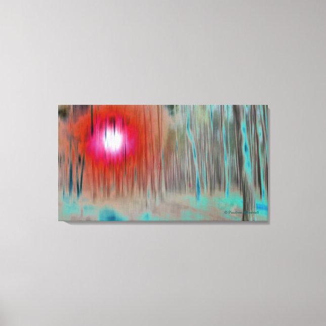 © P Wherrell Fine art mysterious light in the wood Canvas Print (Front)
