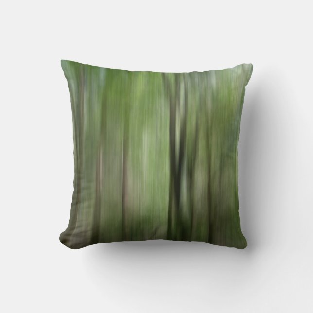 © P Wherrell Woodland blur fine art photo trees Throw Pillow (Front)