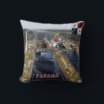 PA0003 America - Panama - Canal Locks - panoramic Throw Pillow<br><div class="desc">Here you will find the souvenir of your vacation. This category contains souvenirs of many locations in: America - Panama - Canal Locks - panoramic view. Amaze friends and relatives with the unique souvenirs from your great trip! Try us!
 
 Code: PA0003</div>