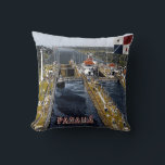 PA0003 America - Panama - Canal Locks - panoramic Throw Pillow<br><div class="desc">Here you will find the souvenir of your vacation. This category contains souvenirs of many locations in: America - Panama - Canal Locks - panoramic view. Amaze friends and relatives with the unique souvenirs from your great trip! Try us!
 
 Code: PA0003</div>