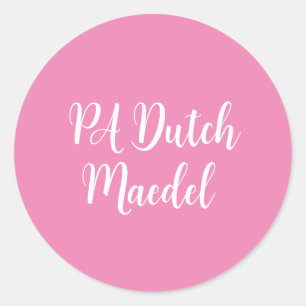 PA Dutch Maedel Classic Round Sticker