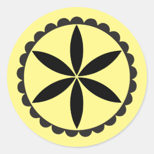 PA Dutch Rosette Classic Round Sticker